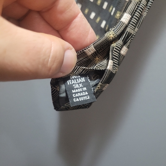 Alfred Sung Brown And Cream Silk Tie - Picture 4 of 5